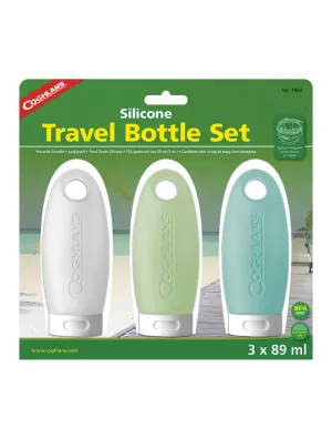 3 Pack Silicone Bottles portable camping kitchen set discount camping cookware kit sale olding camp kitchen box clearance