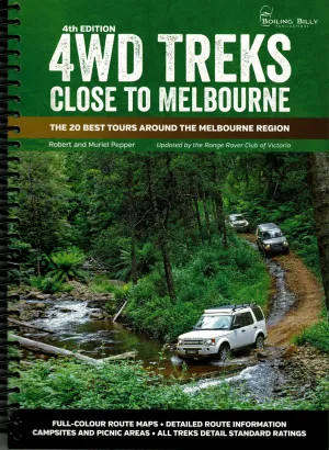 4WD Treks Close to Melbourne Spiral Bound By Robert and Muriel Pepper Map camp map guide sale waterproof hiking map topographic camping map