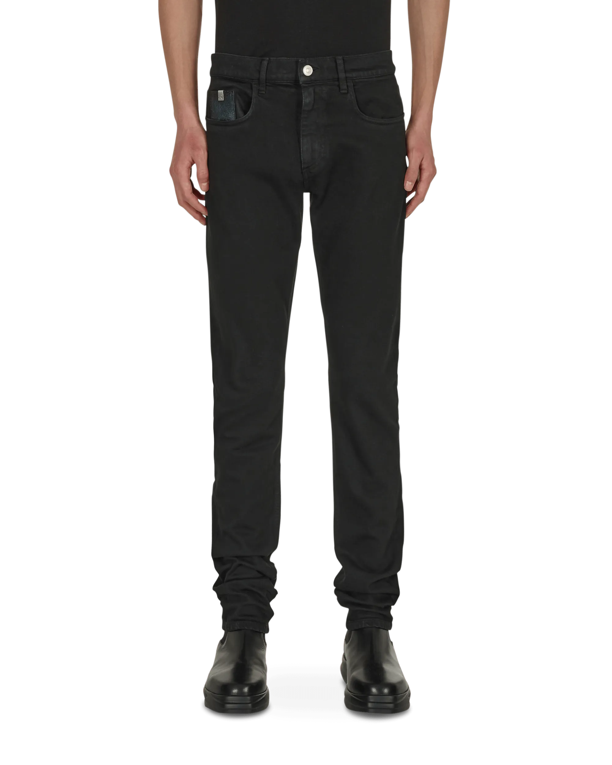 6 Pocket Skinny Denim Pants Black Men's sweatshirt