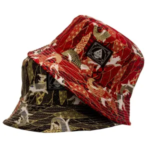 AAE Koi Bucket Hat stylish boater hat with ribbon on model