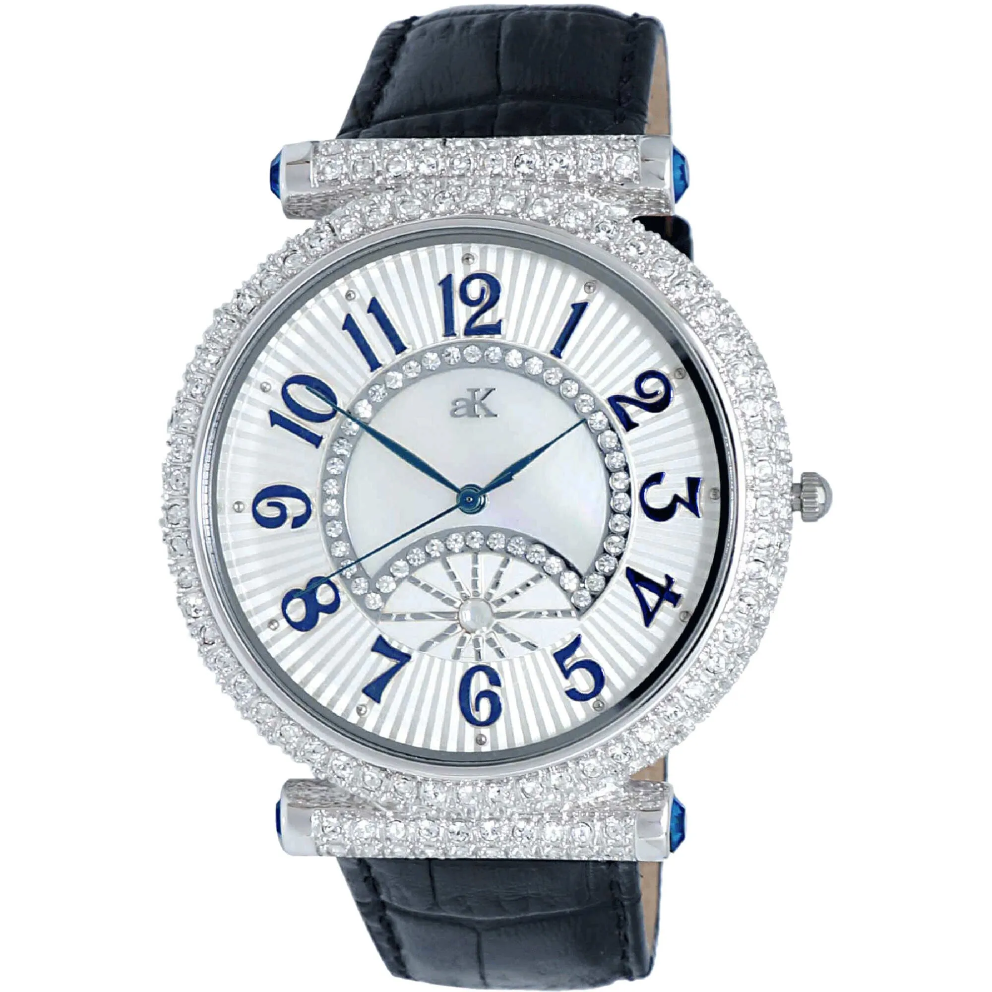 Adee Kaye Men's Watch - Florence Quartz White Dial Black Leather Strap | AK8685 Luxury Quartz Watch Quartz Watch Sale