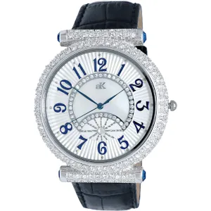 Adee Kaye Men's Watch - Florence Quartz White Dial Black Leather Strap | AK8685 Luxury Quartz Watch Quartz Watch Sale