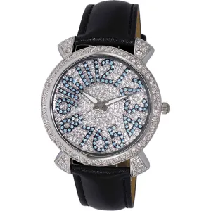 Adee Kaye Women's Watch - Flushy White and Silver Dial Leather Strap | AK2001-LBU Luxury Quartz Watch Quartz Watch Sale