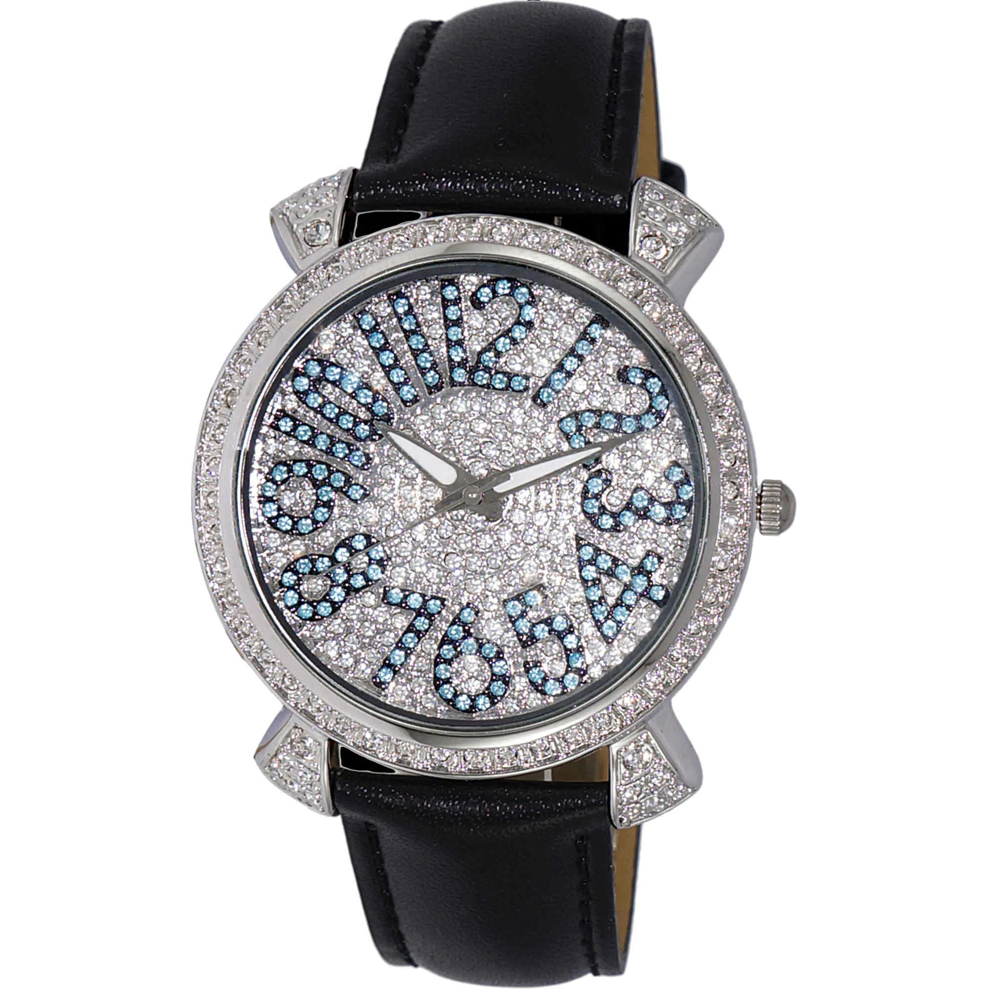 Adee Kaye Women's Watch - Flushy White and Silver Dial Leather Strap | AK2001-LBU Luxury Quartz Watch Quartz Watch Sale