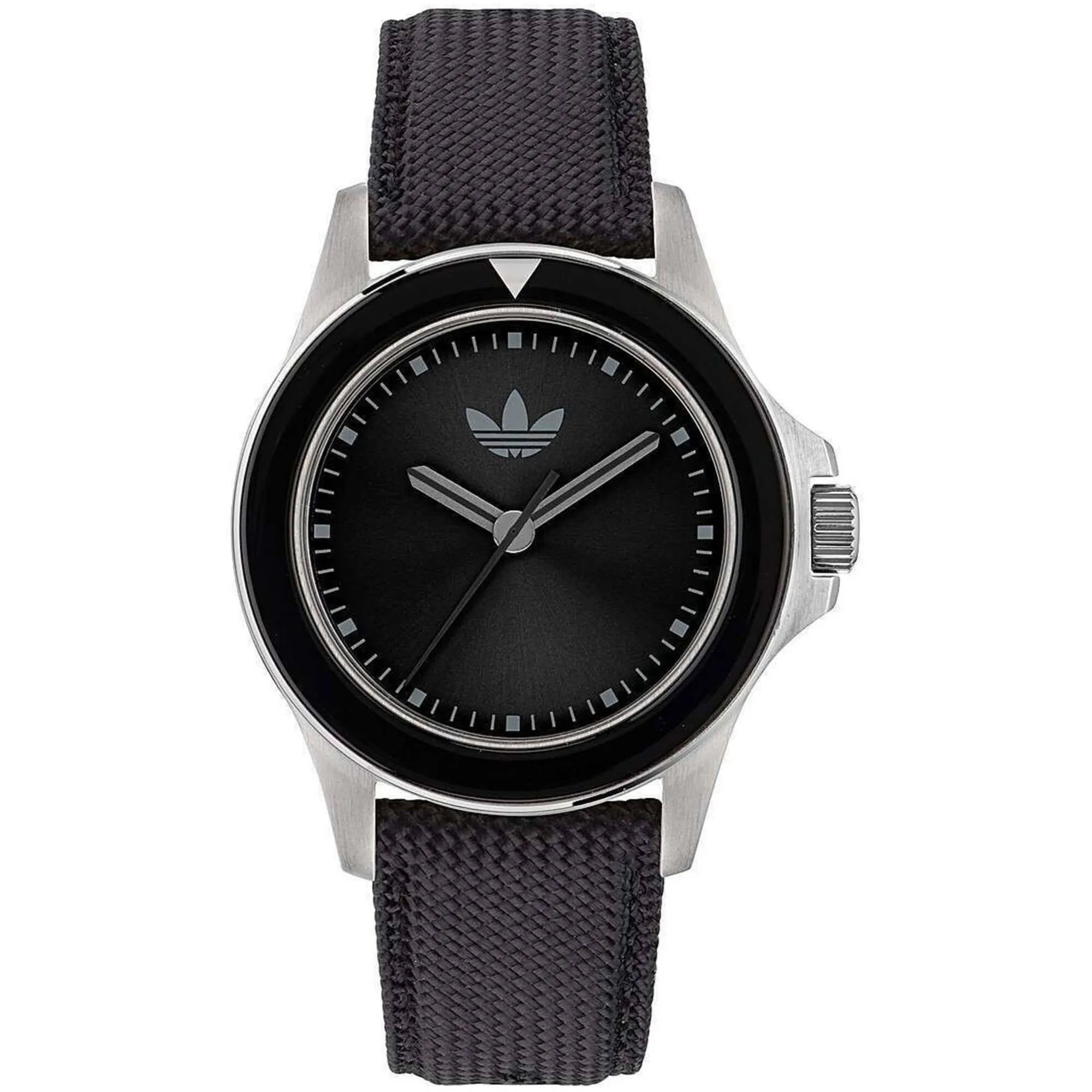 Adidas Men's Watch - Originals Quartz Silver Tone Case Black Fabric Strap | AOFH23016 Luxury Quartz Watch Quartz Watch Sale