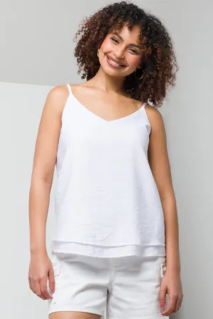 Adjustable Cami White,women t-shirt cotton,women t-shirt top,boutique women's clothing