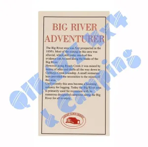 Adventurer Maps - Big River - The Ghost Town Series camp map guide sale waterproof hiking map topographic camping map
