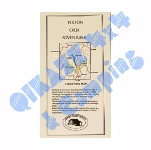 Adventurer Maps - Fulton Creek - The Ghost Town Series camp map guide sale waterproof hiking map topographic camping map