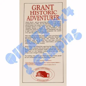 Adventurer Maps - Grant Historic - The Ghost Town Series camp map guide sale waterproof hiking map topographic camping map