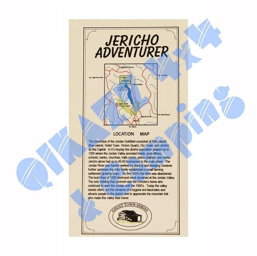 Adventurer Maps - Jericho - The Ghost Town Series camp map guide sale waterproof hiking map topographic camping map