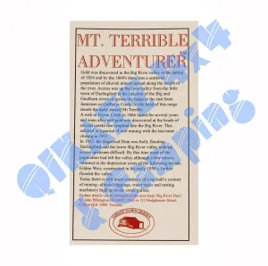 Adventurer Maps - Mt. Terrible - The Ghost Town Series camp map guide sale waterproof hiking map topographic camping map