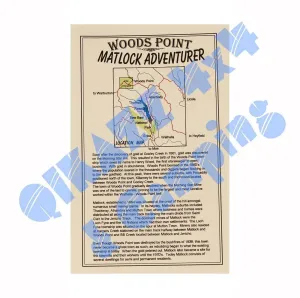 Adventurer Maps - Woods Point / Matlock - The Ghost Town Series camp map guide sale waterproof hiking map topographic camping map