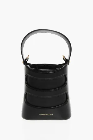 Alexander Mcqueen Leather The Rise Mini Bucket Bag With Shoulder Chain stylish bucket bags