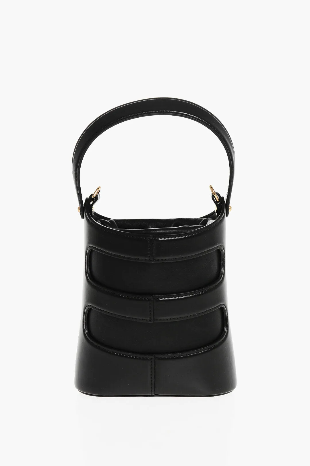 Alexander Mcqueen Leather The Rise Mini Bucket Bag With Shoulder Chain