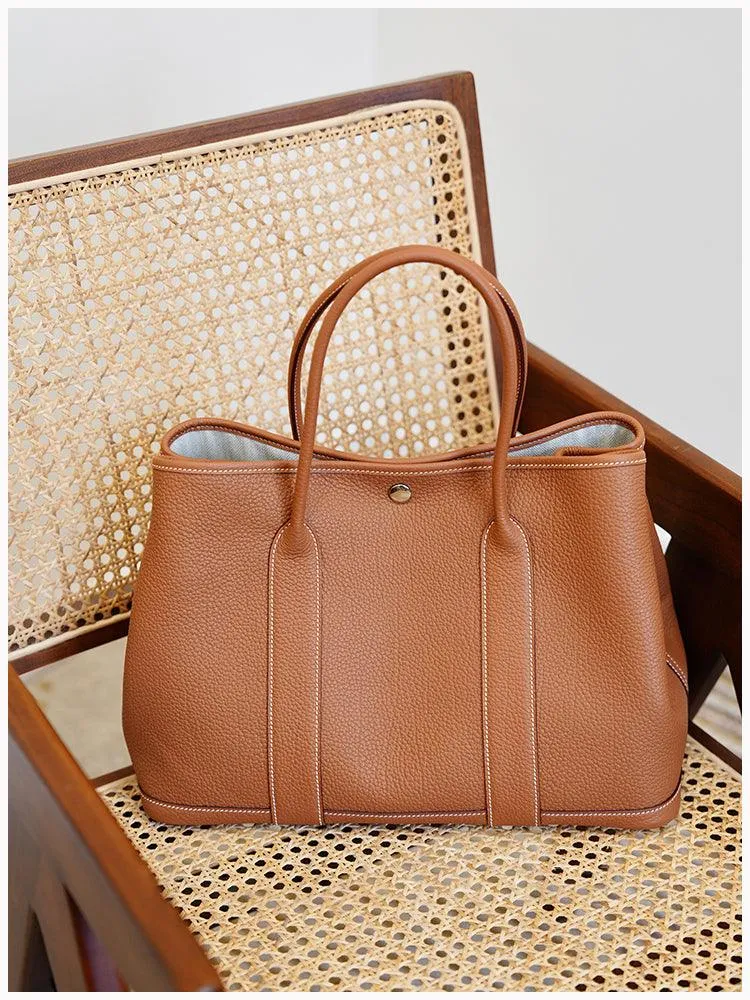 Alexel Calfskin Leather Tote Bag, Designer Bag, Italian Leather Party Bag, Classic Tote Bag, Bucket Bag, Must-have Leather Bag, Gift for Her