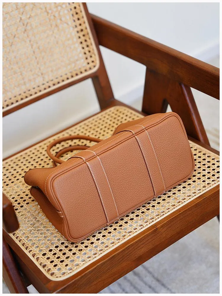 Alexel Calfskin Leather Tote Bag, Designer Bag, Italian Leather Party Bag, Classic Tote Bag, Bucket Bag, Must-have Leather Bag, Gift for Her