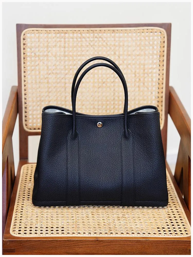 Alexel Calfskin Leather Tote Bag, Designer Bag, Italian Leather Party Bag, Classic Tote Bag, Bucket Bag, Must-have Leather Bag, Gift for Her