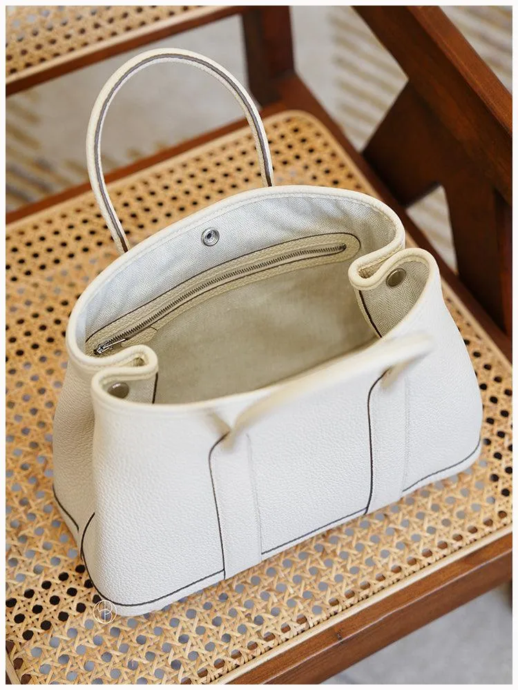 Alexel Calfskin Leather Tote Bag, Designer Bag, Italian Leather Party Bag, Classic Tote Bag, Bucket Bag, Must-have Leather Bag, Gift for Her