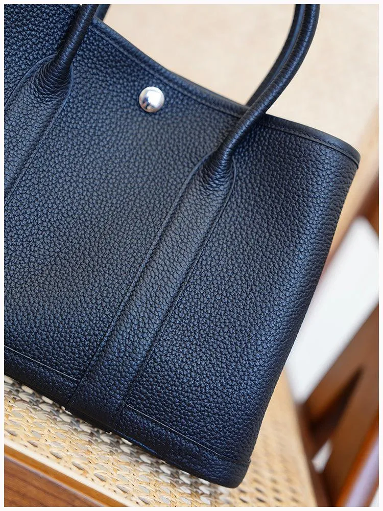 Alexel Calfskin Leather Tote Bag, Designer Bag, Italian Leather Party Bag, Classic Tote Bag, Bucket Bag, Must-have Leather Bag, Gift for Her