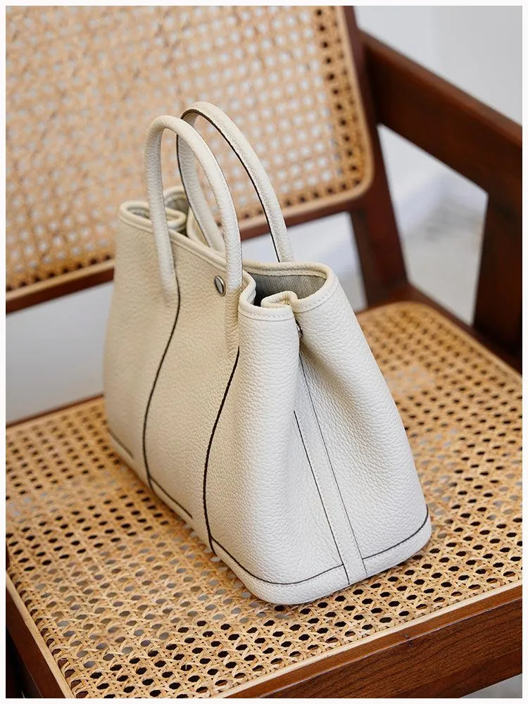 Alexel Calfskin Leather Tote Bag, Designer Bag, Italian Leather Party Bag, Classic Tote Bag, Bucket Bag, Must-have Leather Bag, Gift for Her