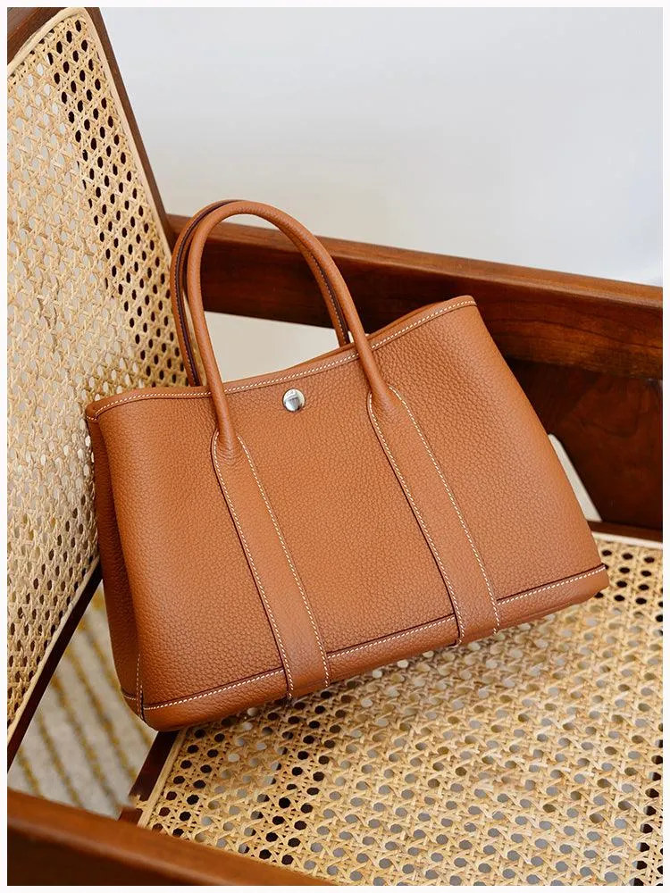 Alexel Calfskin Leather Tote Bag, Designer Bag, Italian Leather Party Bag, Classic Tote Bag, Bucket Bag, Must-have Leather Bag, Gift for Her