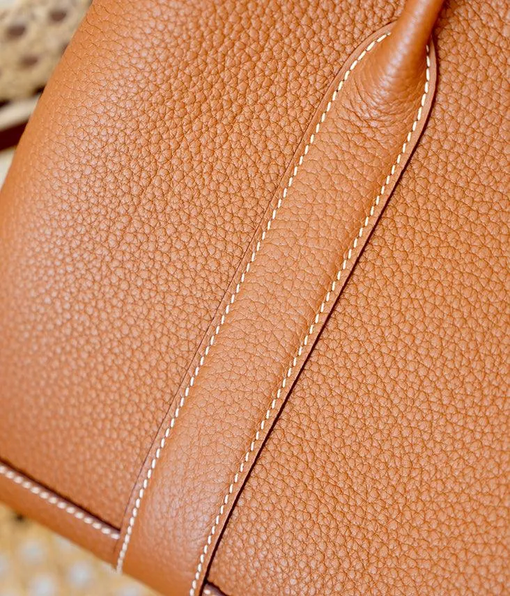 Alexel Calfskin Leather Tote Bag, Designer Bag, Italian Leather Party Bag, Classic Tote Bag, Bucket Bag, Must-have Leather Bag, Gift for Her