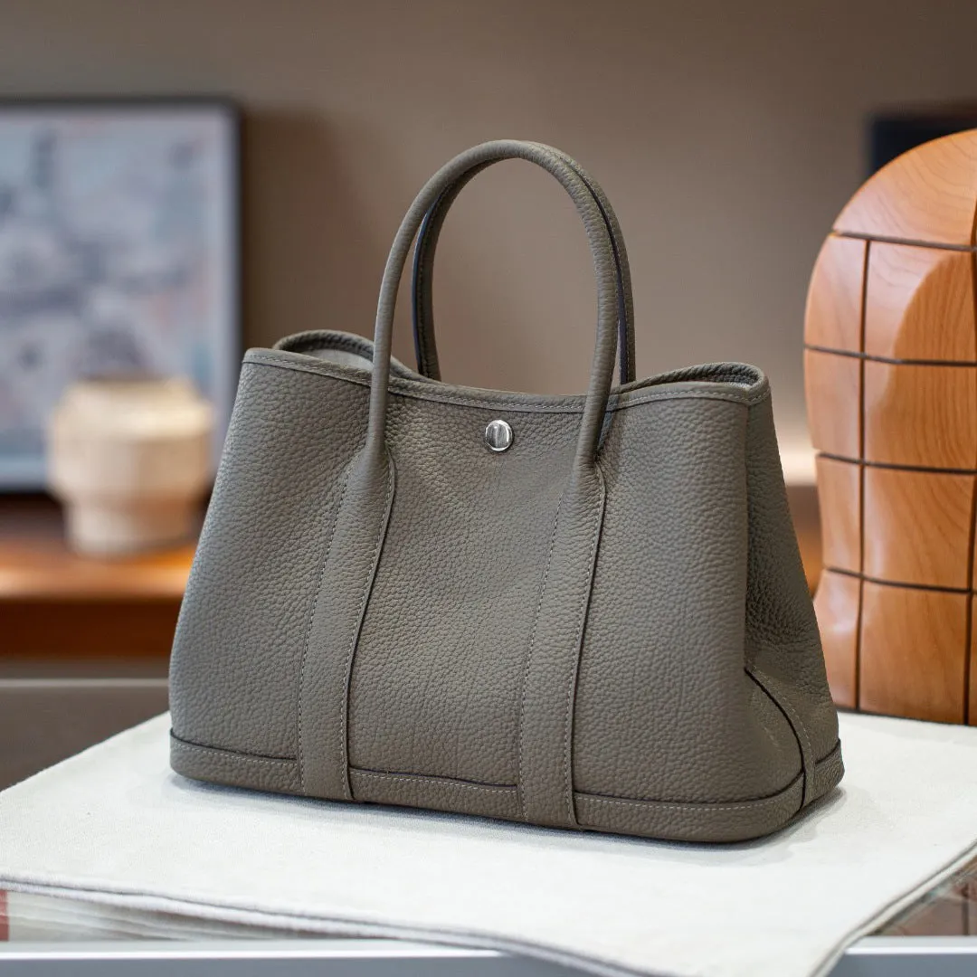 Alexel Calfskin Leather Tote Bag, Designer Bag, Italian Leather Party Bag, Classic Tote Bag, Bucket Bag, Must-have Leather Bag, Gift for Her