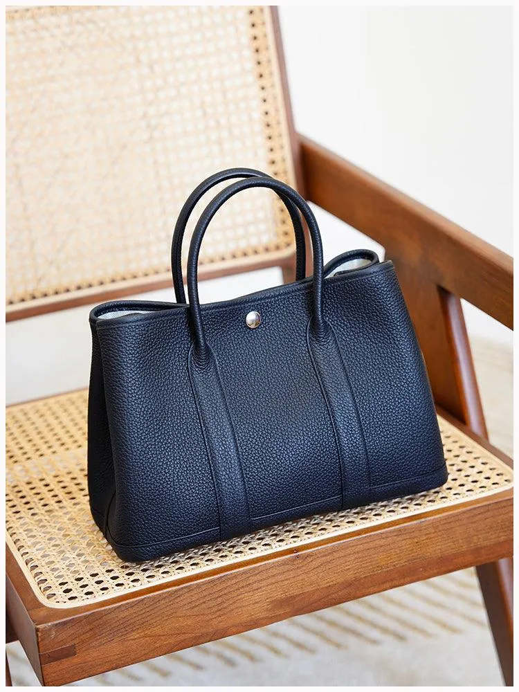 Alexel Calfskin Leather Tote Bag, Designer Bag, Italian Leather Party Bag, Classic Tote Bag, Bucket Bag, Must-have Leather Bag, Gift for Her