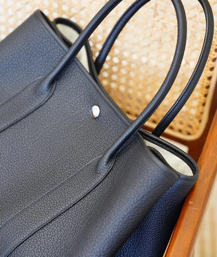 Alexel Calfskin Leather Tote Bag, Designer Bag, Italian Leather Party Bag, Classic Tote Bag, Bucket Bag, Must-have Leather Bag, Gift for Her