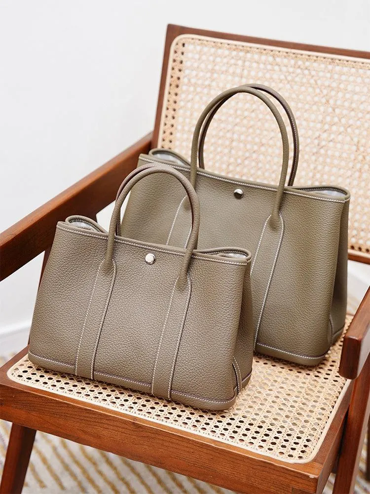Alexel Calfskin Leather Tote Bag, Designer Bag, Italian Leather Party Bag, Classic Tote Bag, Bucket Bag, Must-have Leather Bag, Gift for Her