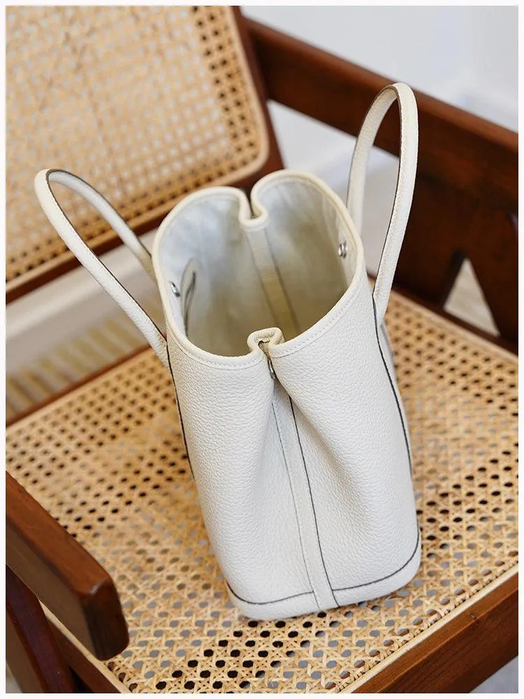 Alexel Calfskin Leather Tote Bag, Designer Bag, Italian Leather Party Bag, Classic Tote Bag, Bucket Bag, Must-have Leather Bag, Gift for Her