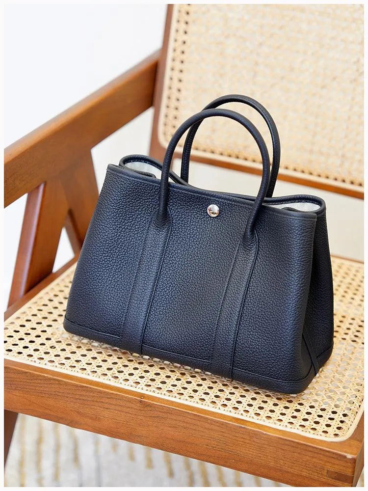 Alexel Calfskin Leather Tote Bag, Designer Bag, Italian Leather Party Bag, Classic Tote Bag, Bucket Bag, Must-have Leather Bag, Gift for Her