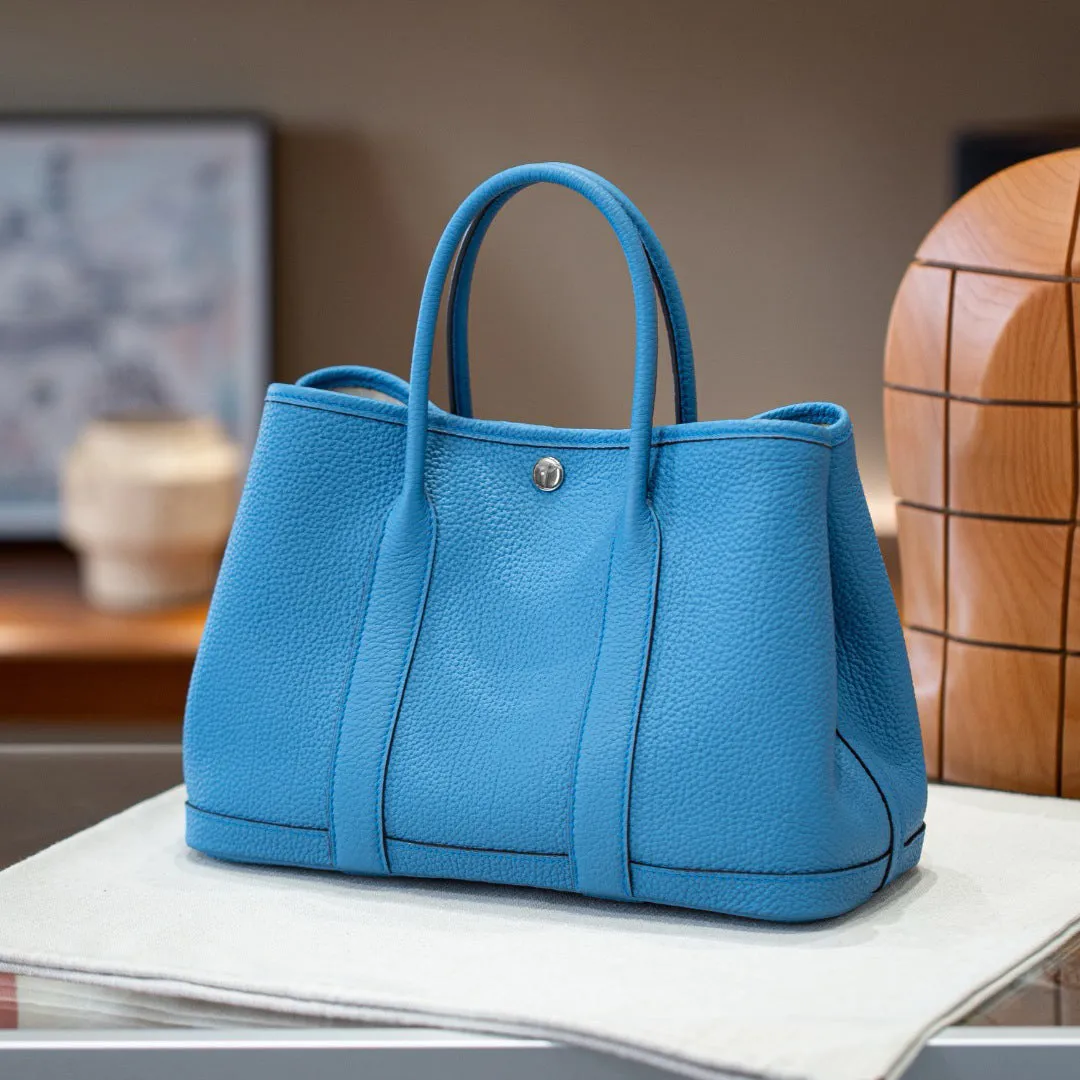 Alexel Calfskin Leather Tote Bag, Designer Bag, Italian Leather Party Bag, Classic Tote Bag, Bucket Bag, Must-have Leather Bag, Gift for Her