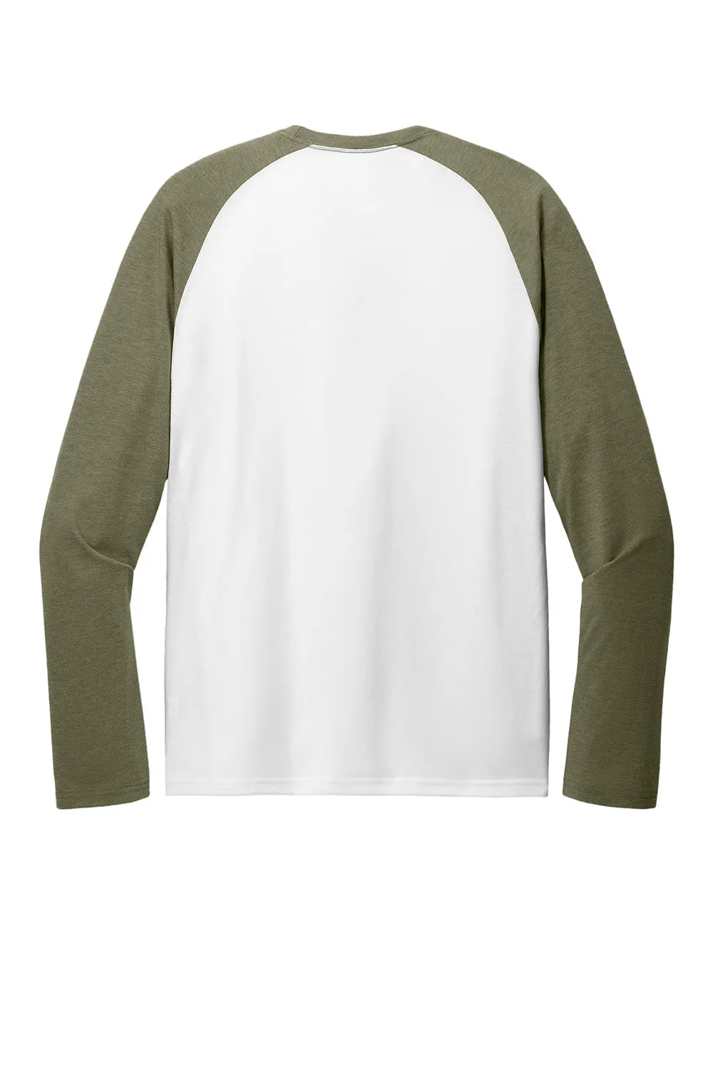 T-shirt à manches longues pour homme Allmade à motifs colorés - Blanc brillant/Vert olive You