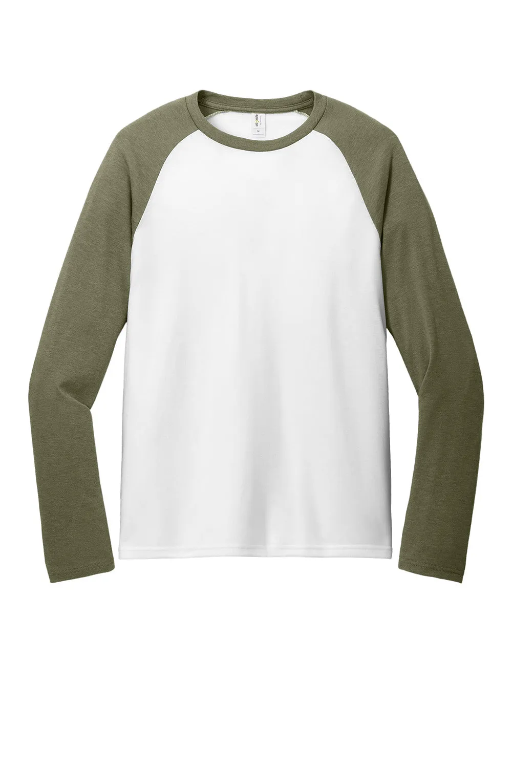 T-shirt à manches longues pour homme Allmade à motifs colorés - Blanc brillant/Vert olive You