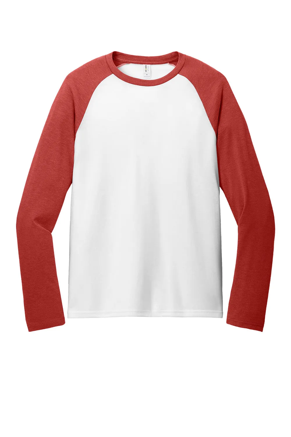 T-shirt à manches longues Allmade pour homme avec motifs colorés - Blanc brillant/Rouge vif