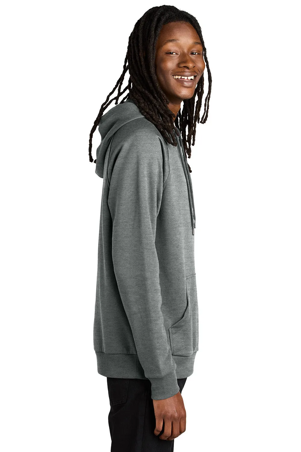 Allmade Sweat-shirt à capuche en polaire CVC pour homme avec poche kangourou - Gris aluminium chiné