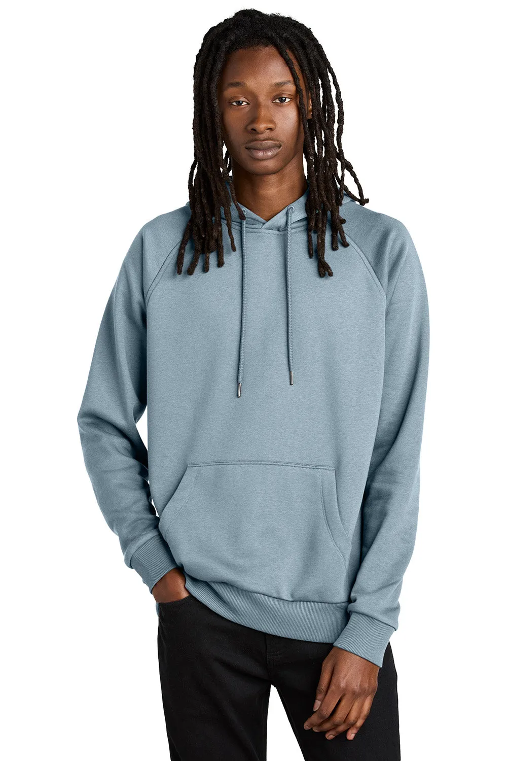 Allmade Sweat-shirt à capuche en polaire CVC pour hommes avec poche kangourou - Bleu 