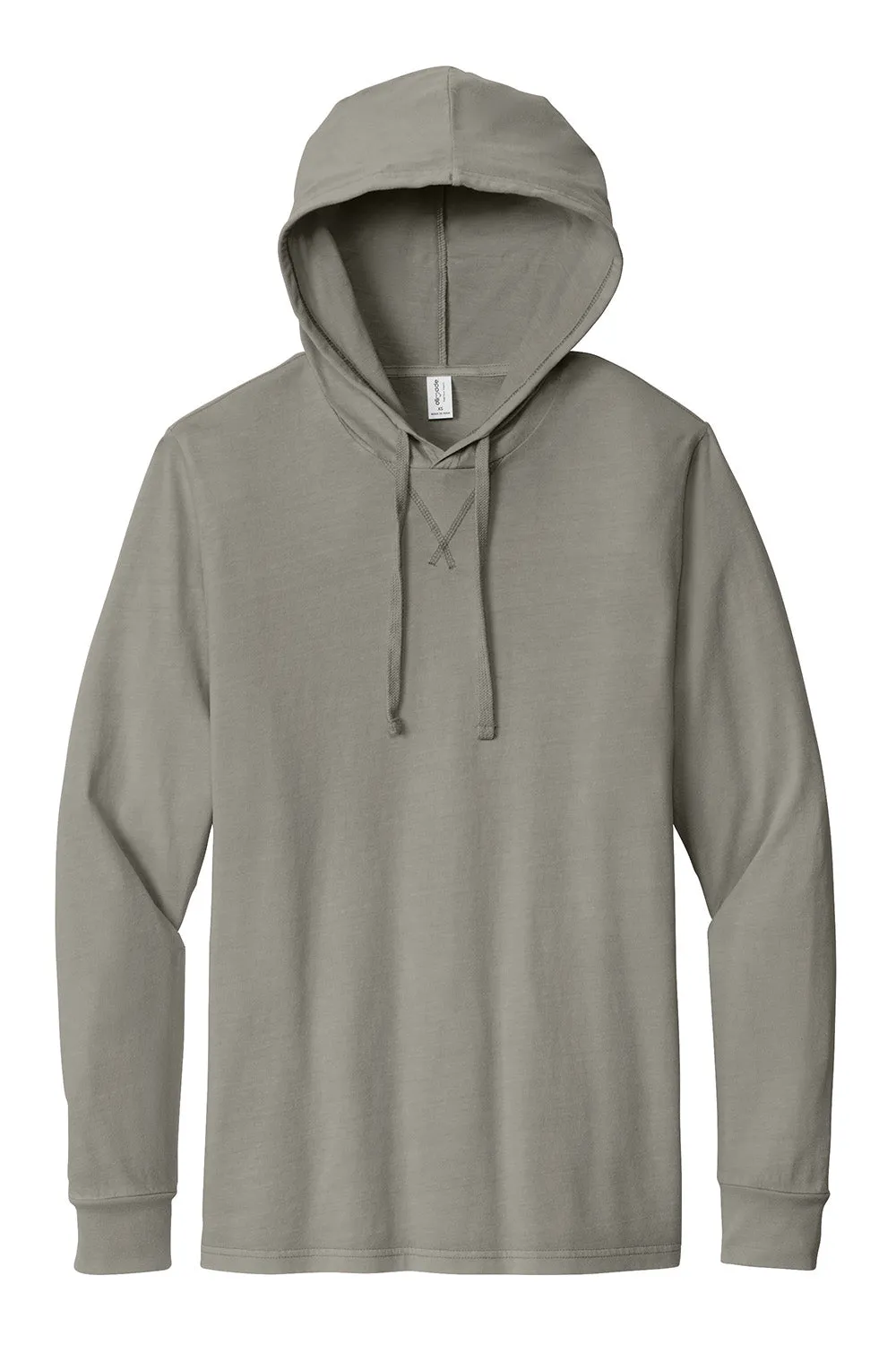 Allmade Sweat-shirt à capuche homme à manches longues teinture minérale - Gris bois flotté