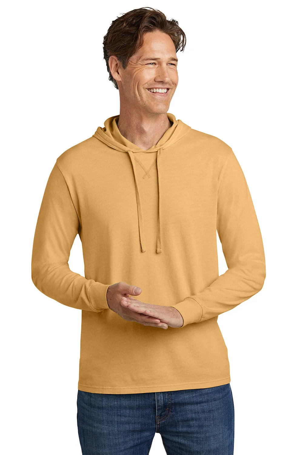 Allmade Sweat-shirt à capuche homme manches longues teinture minérale - Blé doré