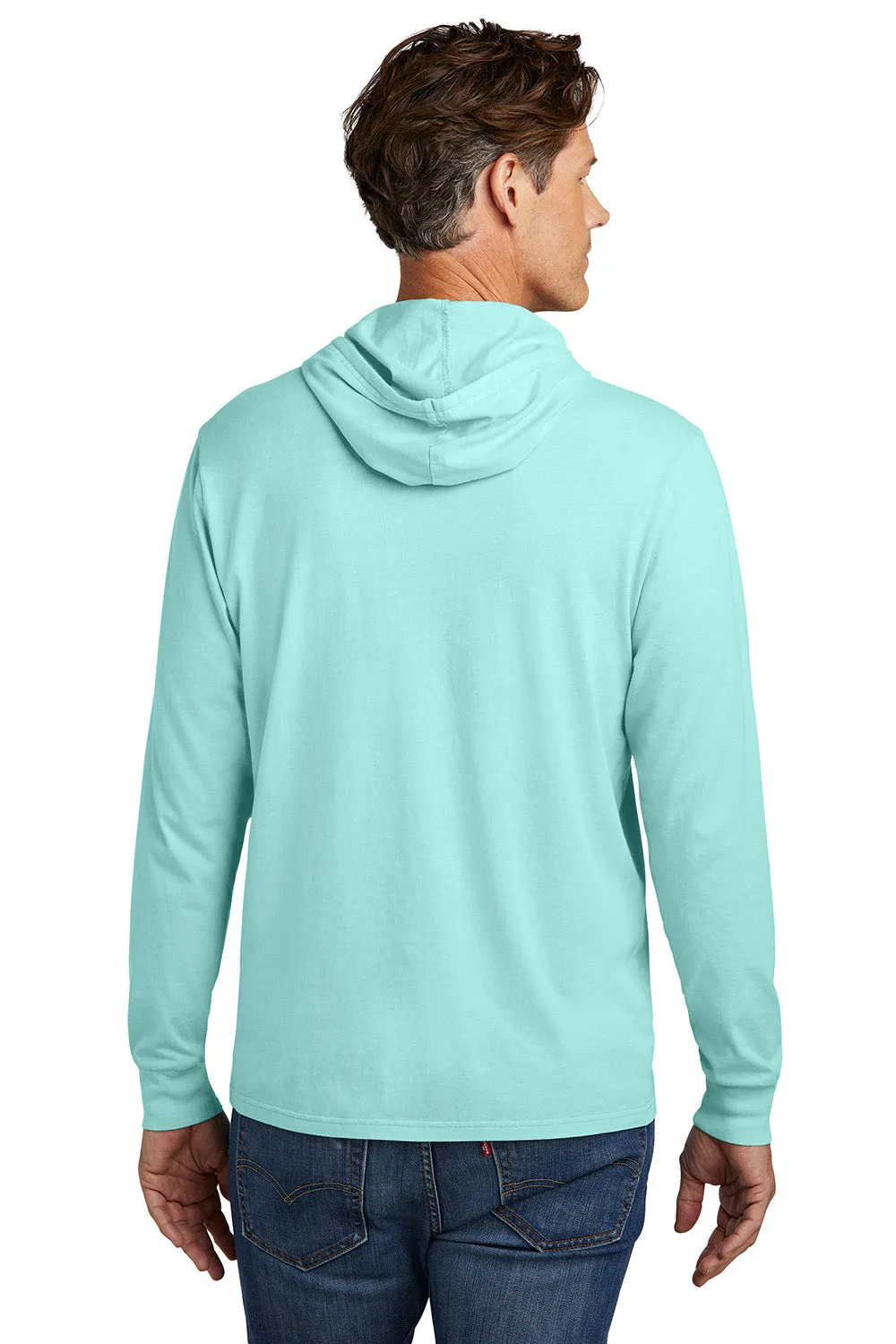 Allmade Sweat-shirt à manches longues pour homme avec capuche teint minéral - Bleu eau salée