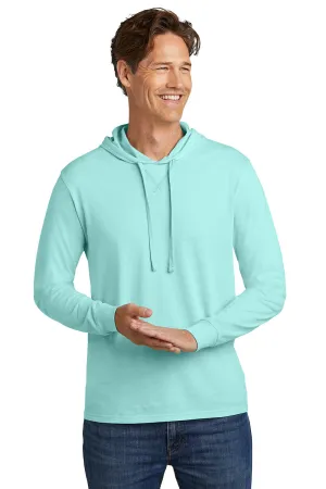 Allmade Sweat-shirt à manches longues pour homme avec capuche teint minéral - Bleu eau salée