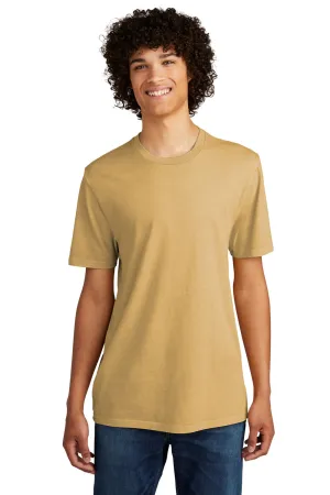 T-shirt à manches courtes et col rond Allmade pour homme - Teinture minérale - Blé doré