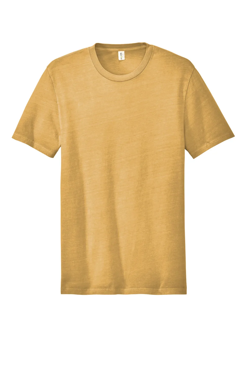T-shirt à manches courtes et col rond Allmade pour homme - Teinture minérale - Blé doré
