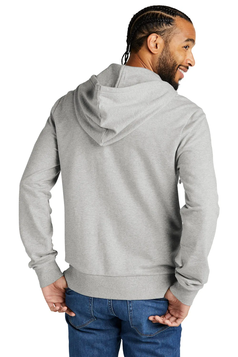 Allmade Sweat à capuche en French Terry biologique pour hommes avec fermeture éclair complète et poches - Granite gris chiné