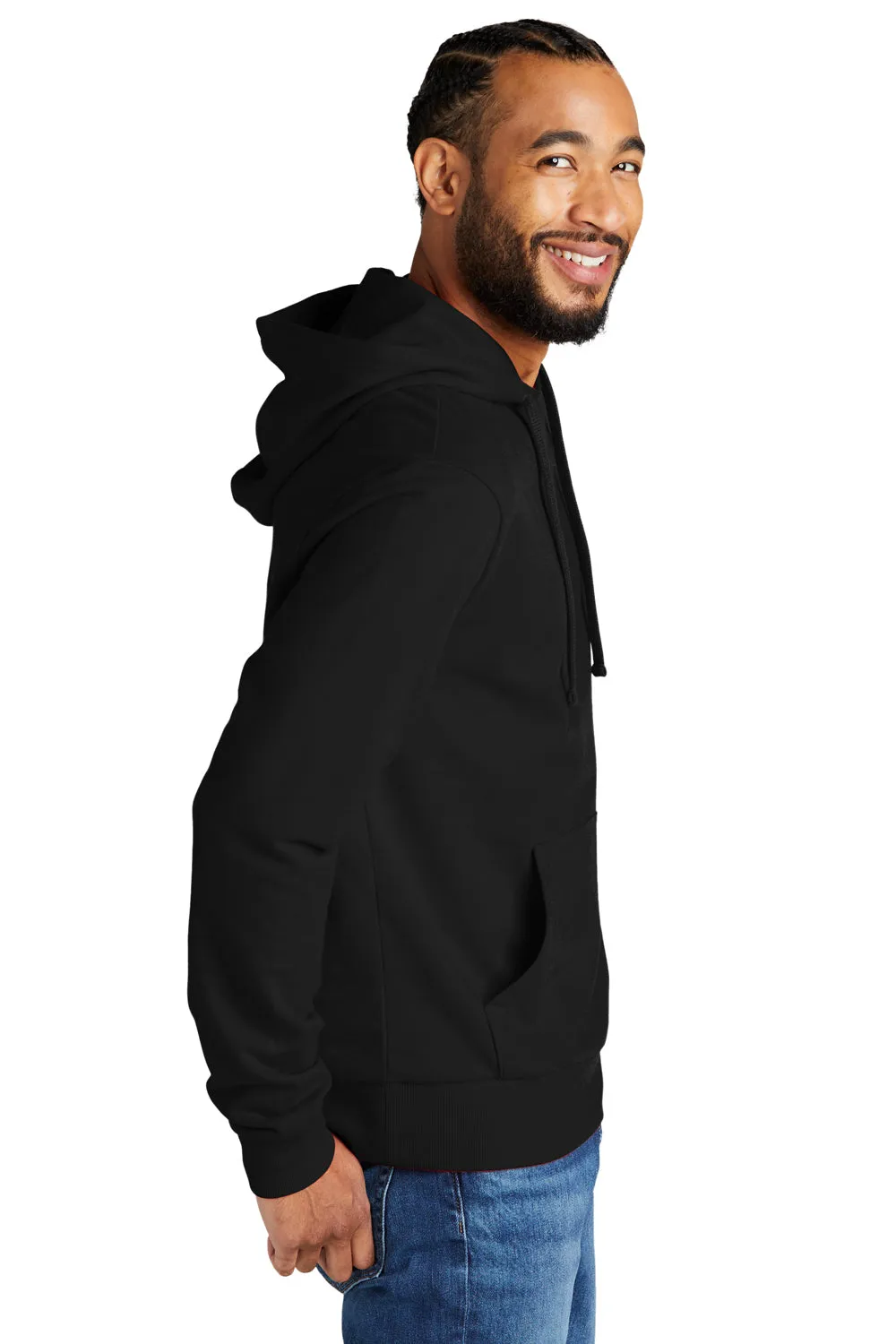 Allmade Sweat à capuche pour homme en French Terry biologique avec poche kangourou - Noir profond