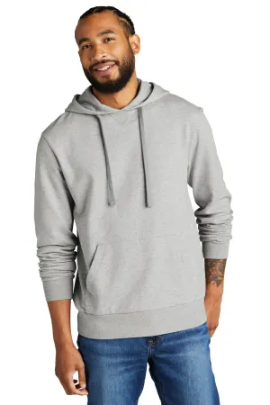 Pull à capuche en French Terry bio pour hommes avec poche kangourou - Granite gris chiné