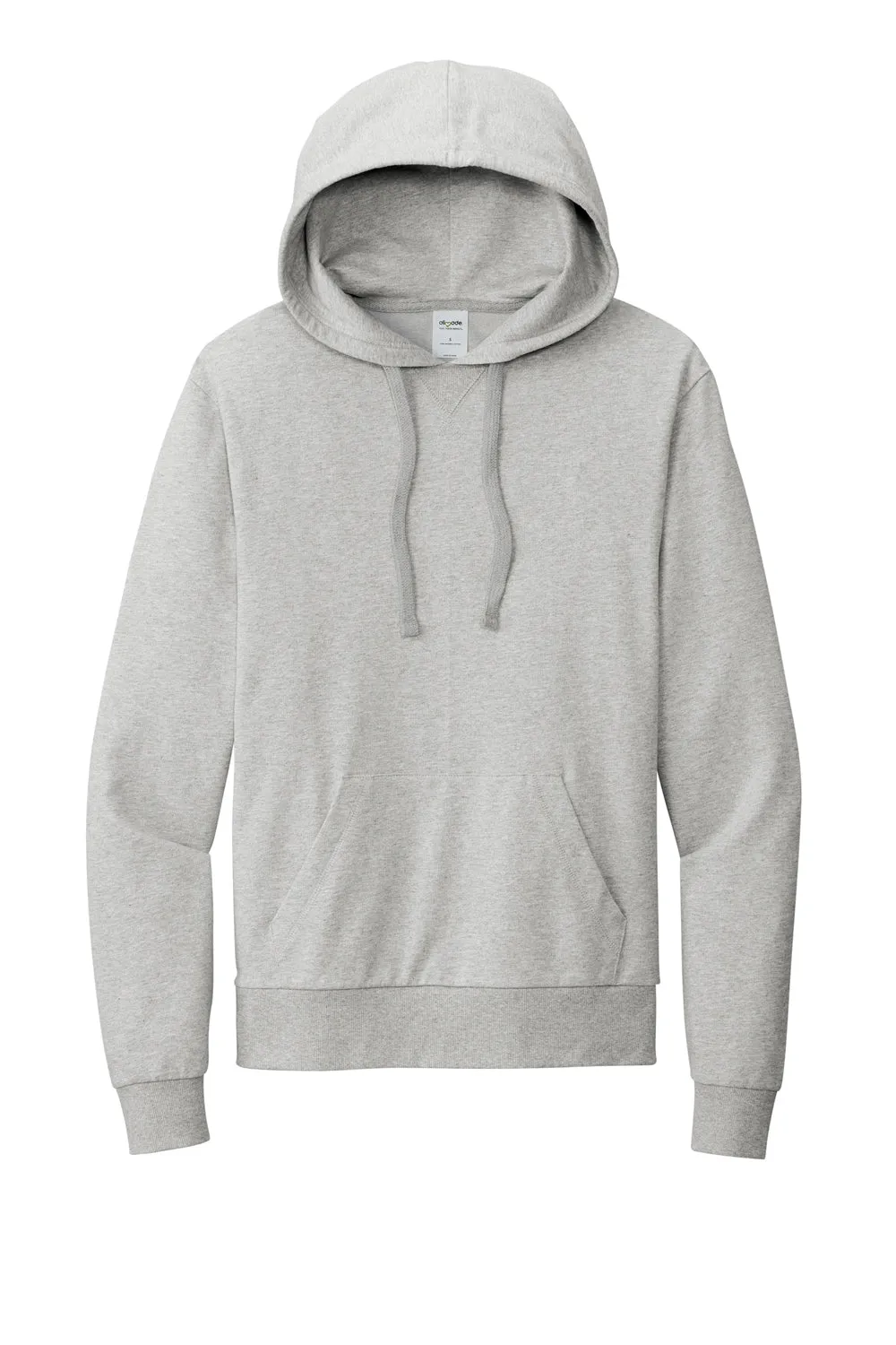 Pull à capuche en French Terry bio pour hommes avec poche kangourou - Granite gris chiné