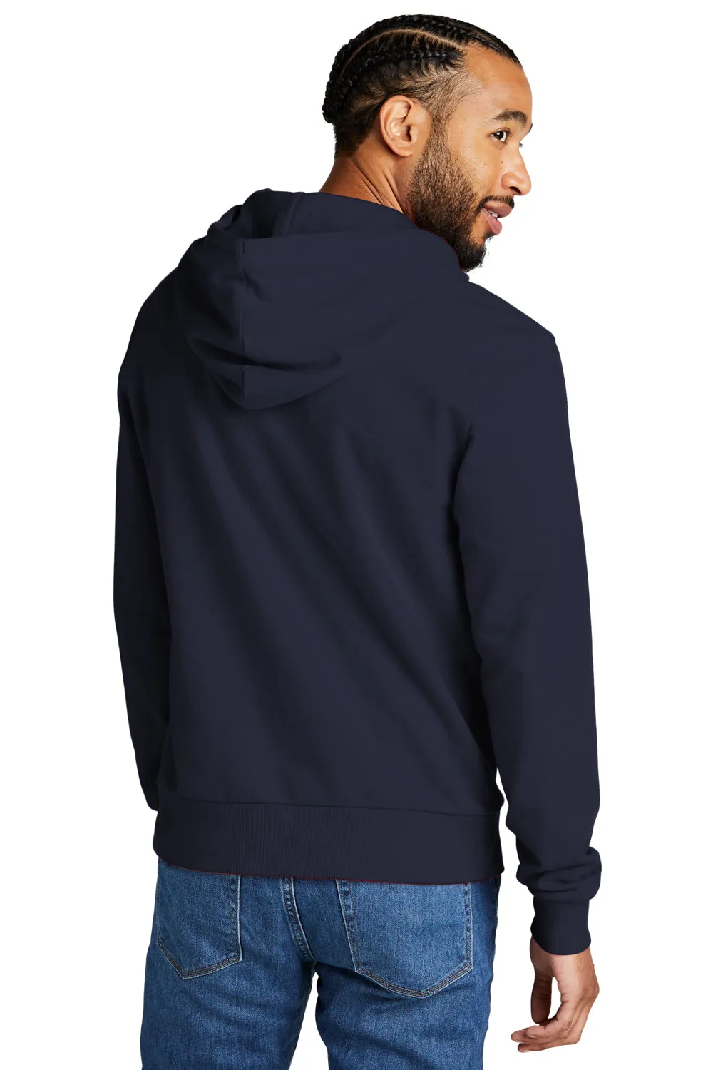 Pull à capuche en French Terry bio pour hommes avec poche kangourou - Bleu marine nuit