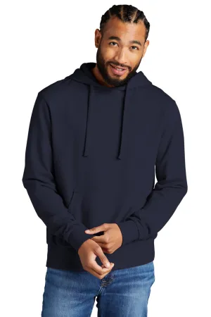 Pull à capuche en French Terry bio pour hommes avec poche kangourou - Bleu marine nuit